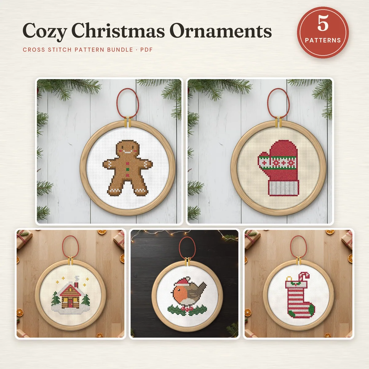 Cozy Christmas Ornaments Bundle – cover image