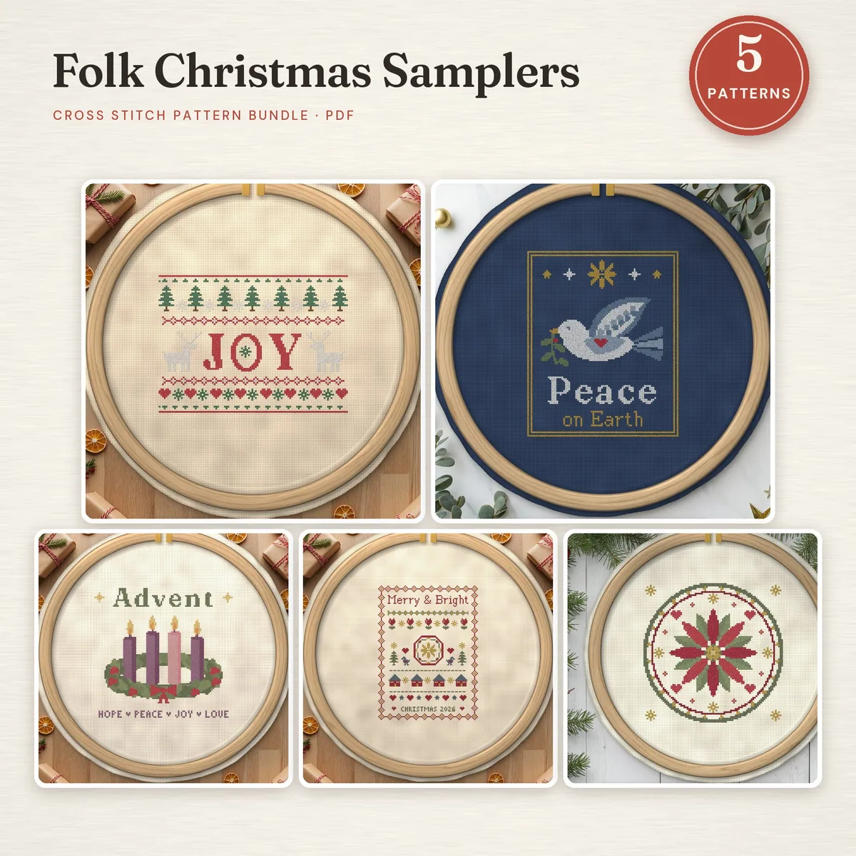 Folk Christmas Samplers Bundle – cover image