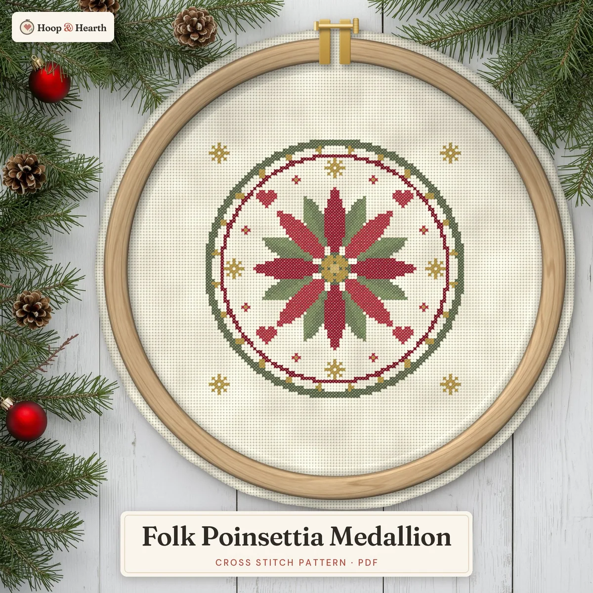 Folk Poinsettia Medallion – cover image