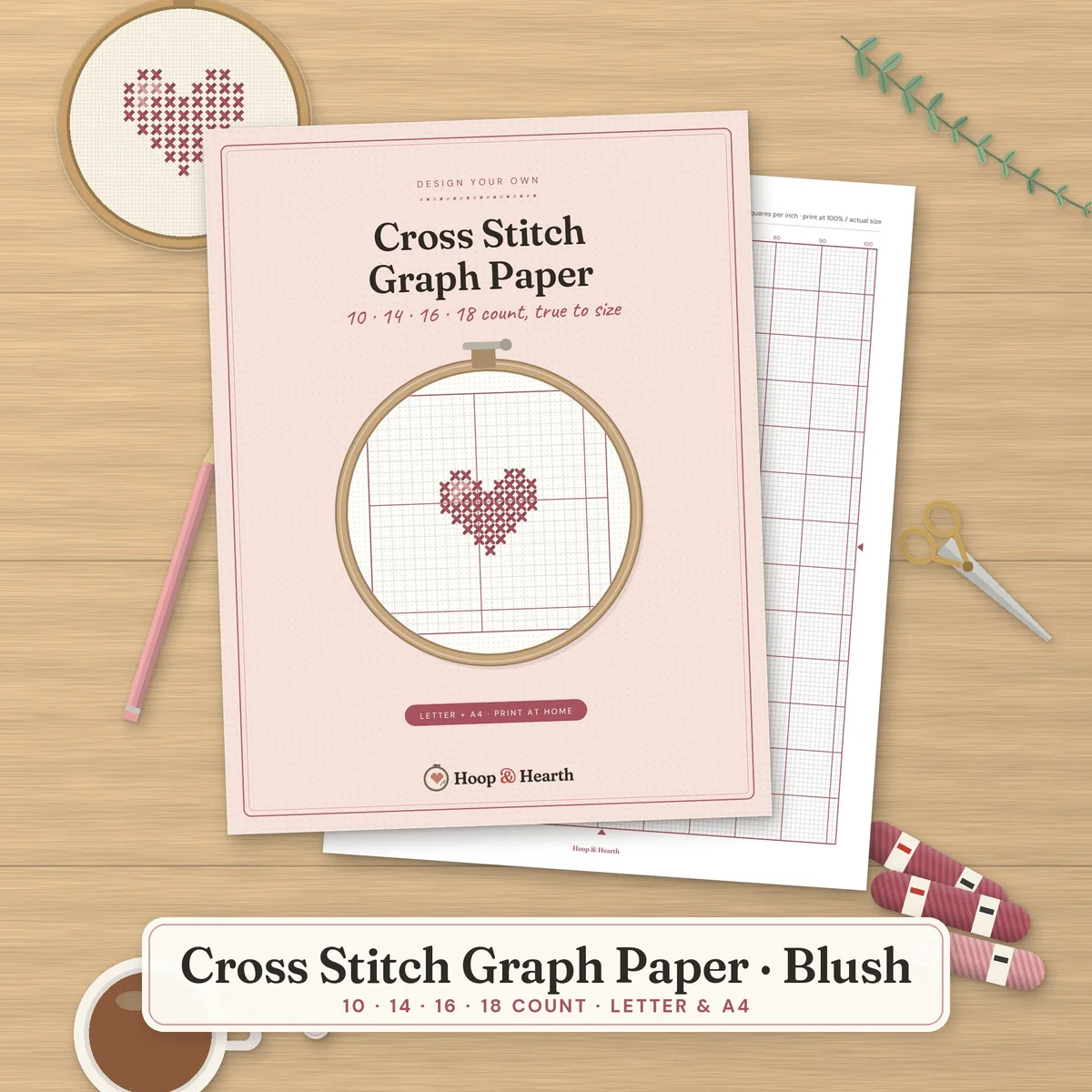 Cross Stitch Graph Paper Pack – Blush – cover image