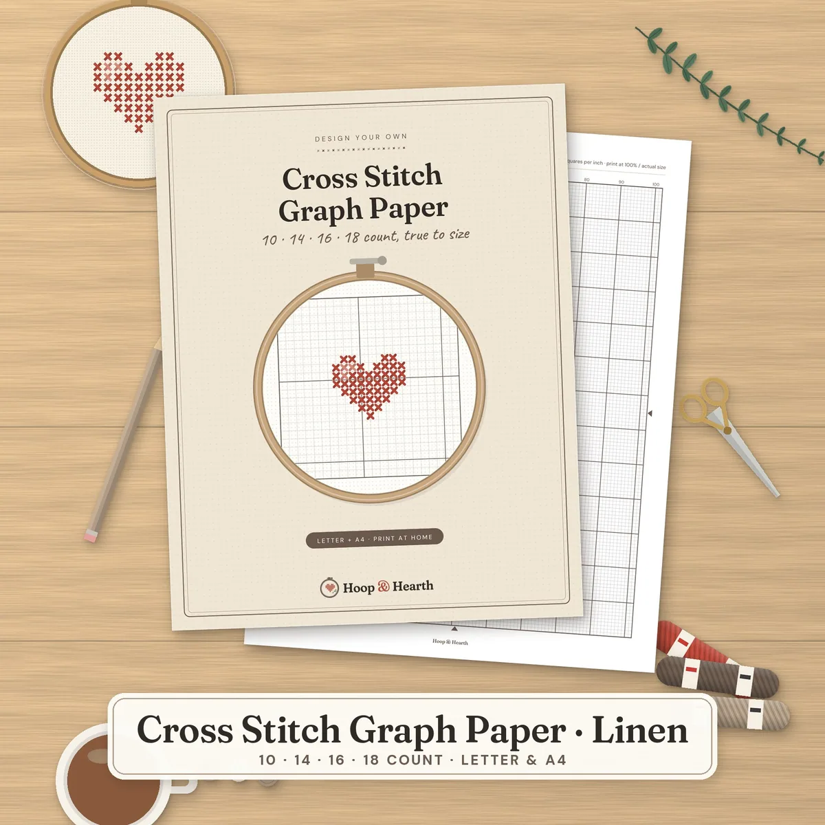 Cross Stitch Graph Paper Pack – Linen – cover image