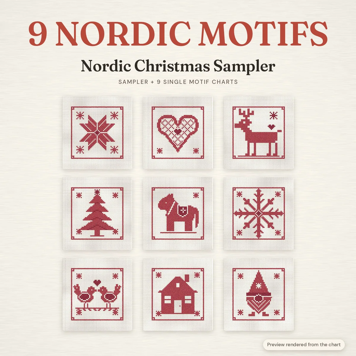 Nordic Christmas Cross Stitch Sampler – cover image