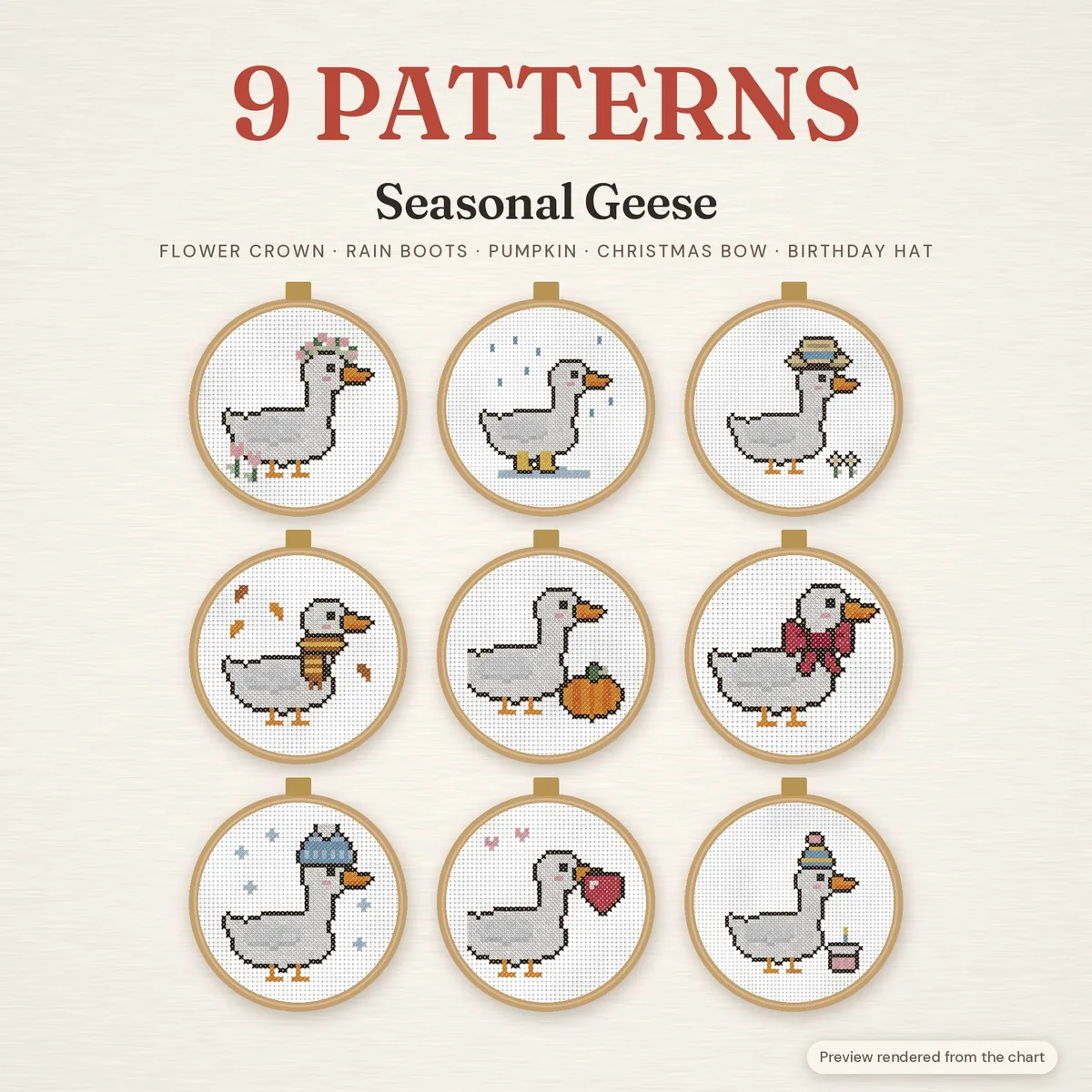9 Seasonal Goose Patterns – cover image