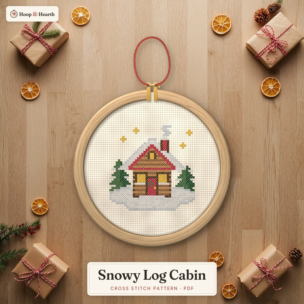 Snowy Log Cabin – cover image