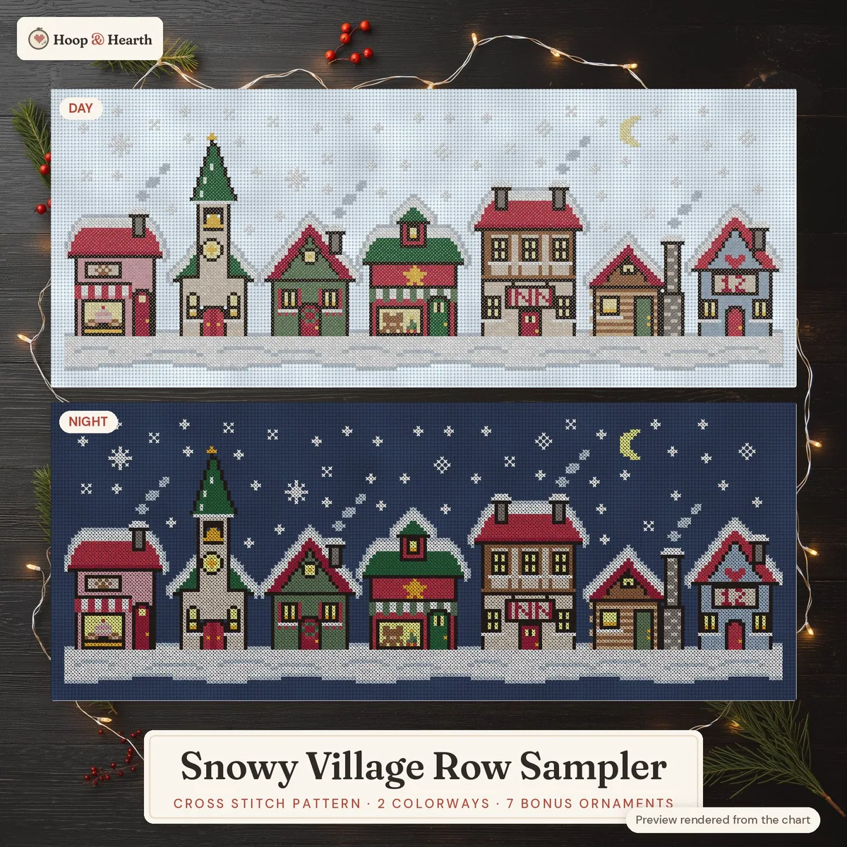 Snowy Village Row Sampler – cover image