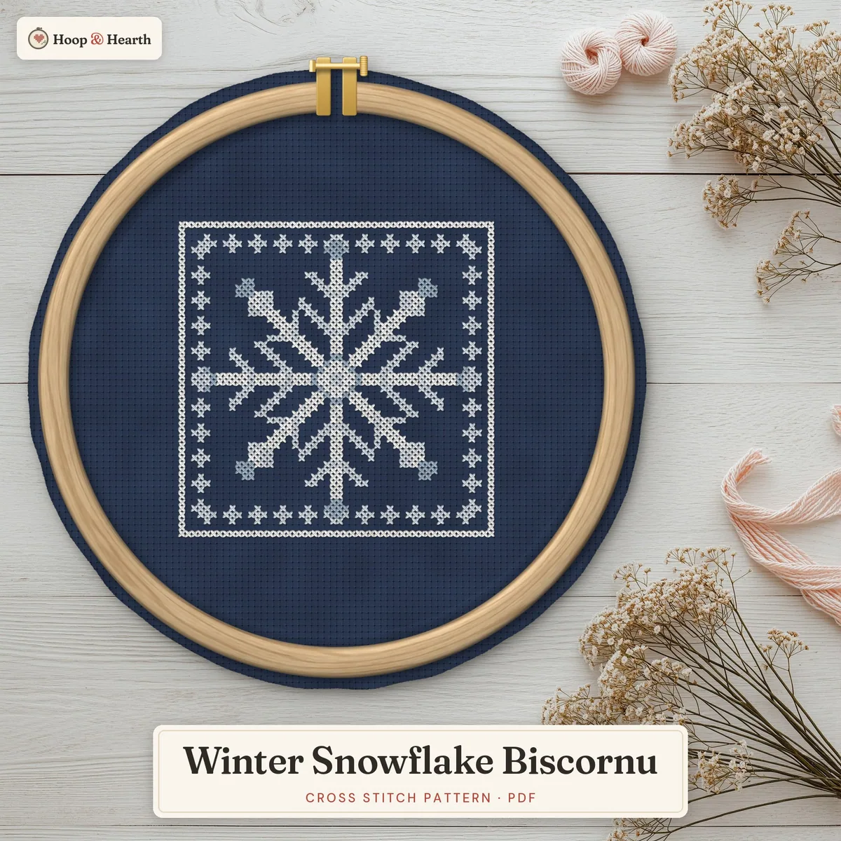 Winter Snowflake Biscornu – cover image